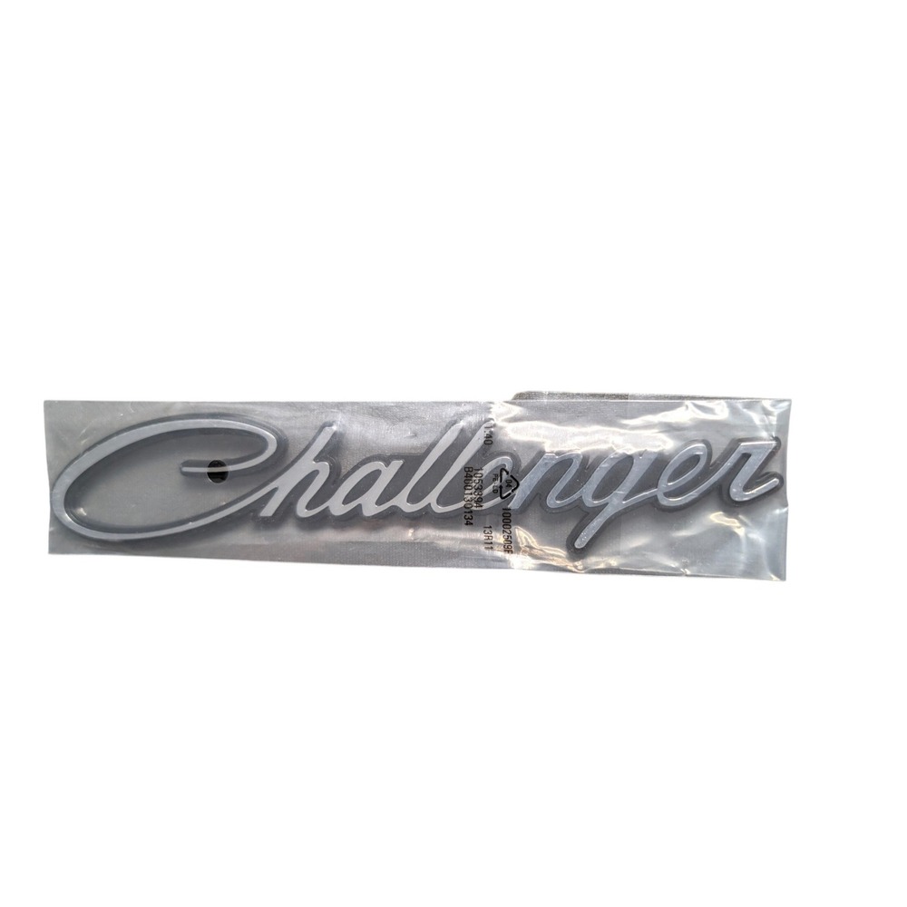 Dodge Challenger Script Emblem Badge Chrome Finish 8 Inch Nameplate